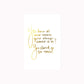Cultivate What Matters - Art Print - You Know All Those Things - Gold Foil 